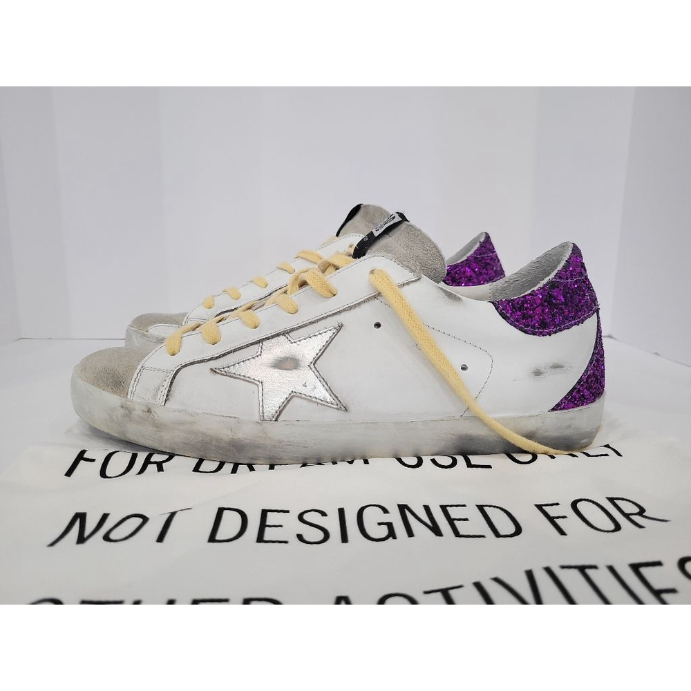Golden Goose Sneakers, Glitter, Silver Star, 39, Like New - Picture 3 of 12